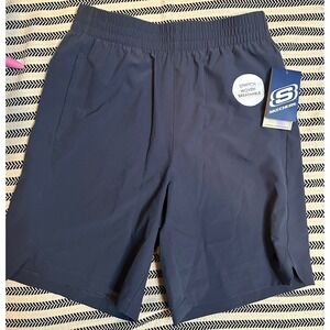 Skechers Kids Athletic Shorts Grey Stretch Woven Breathable Boys Girls M